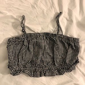 Brandy Melville Crop Gingham Top